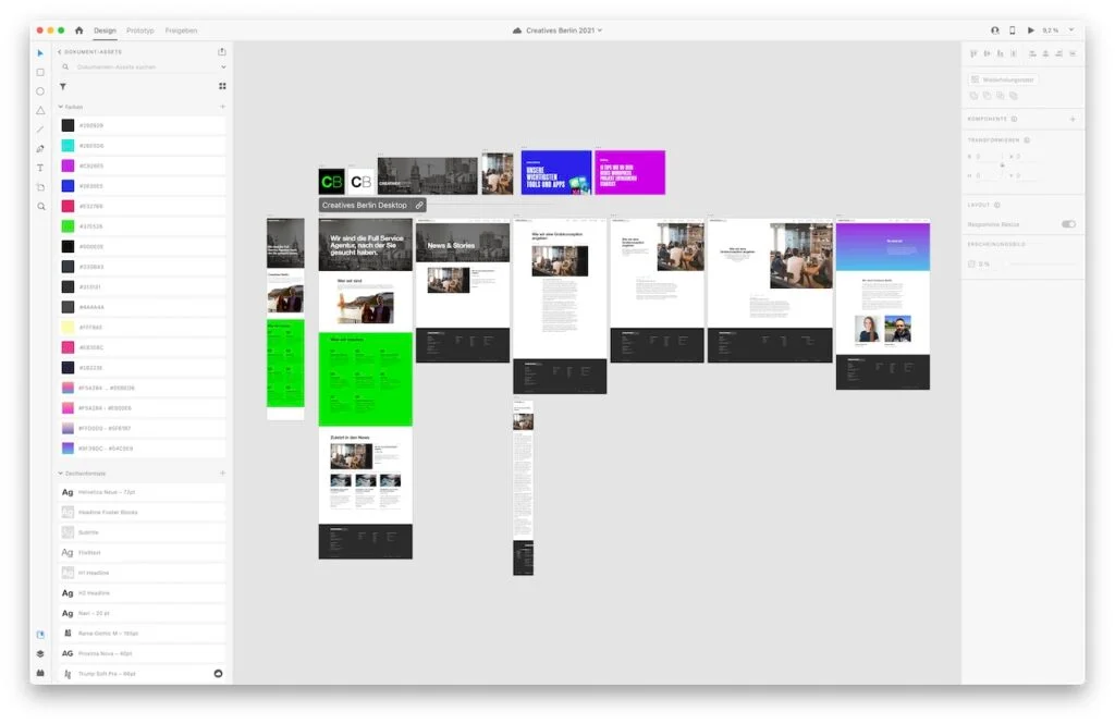 Webdesign with Adobe XD