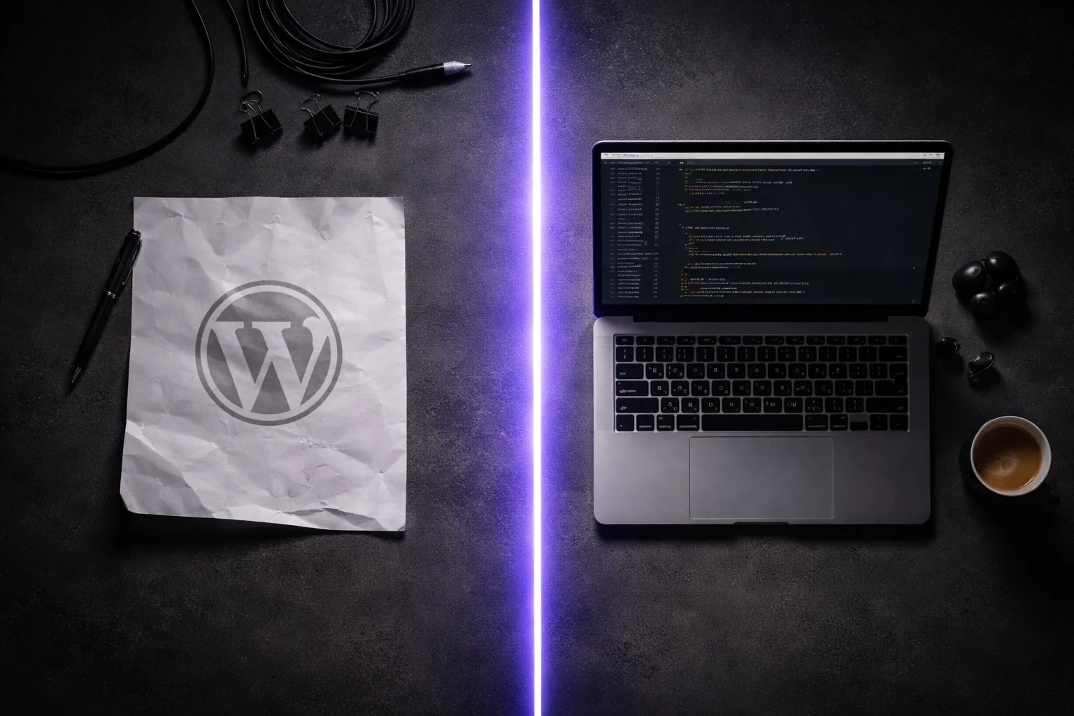 Astro logo next to WordPress logo symbolising the technology switch